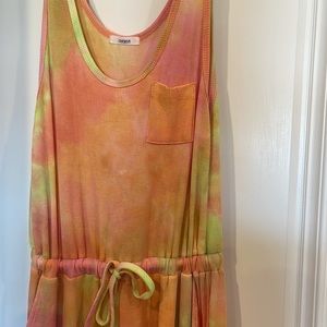 NWOT Tie dye super soft waffle knit jumpsuit